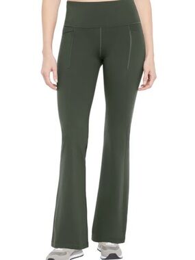 GAPFIT FLARED LEGGINGS WITH SIDE POCKETS - SMALL - GREEN